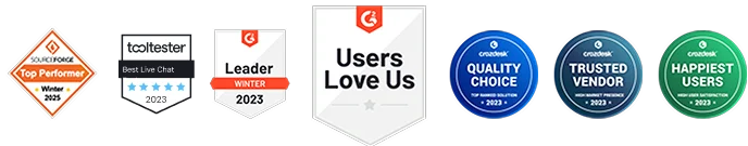 best live chat software badge