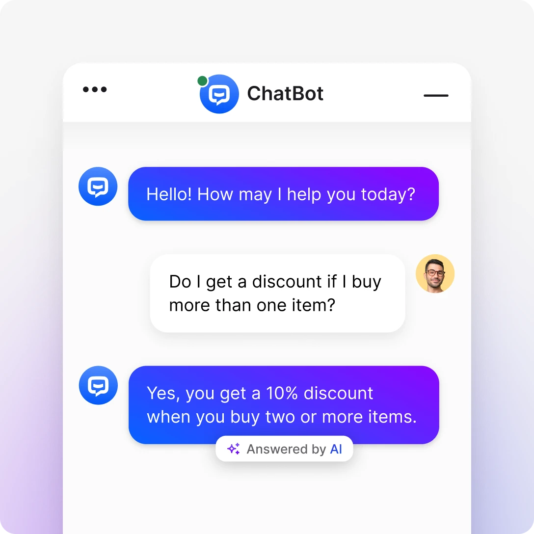 AI chatbot that handles 24/7 live chat support